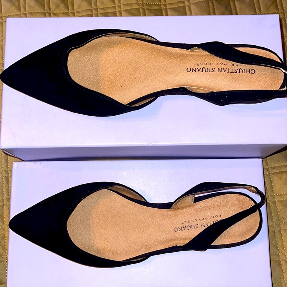 Black suede Christian Siriano. Size 8 1/2